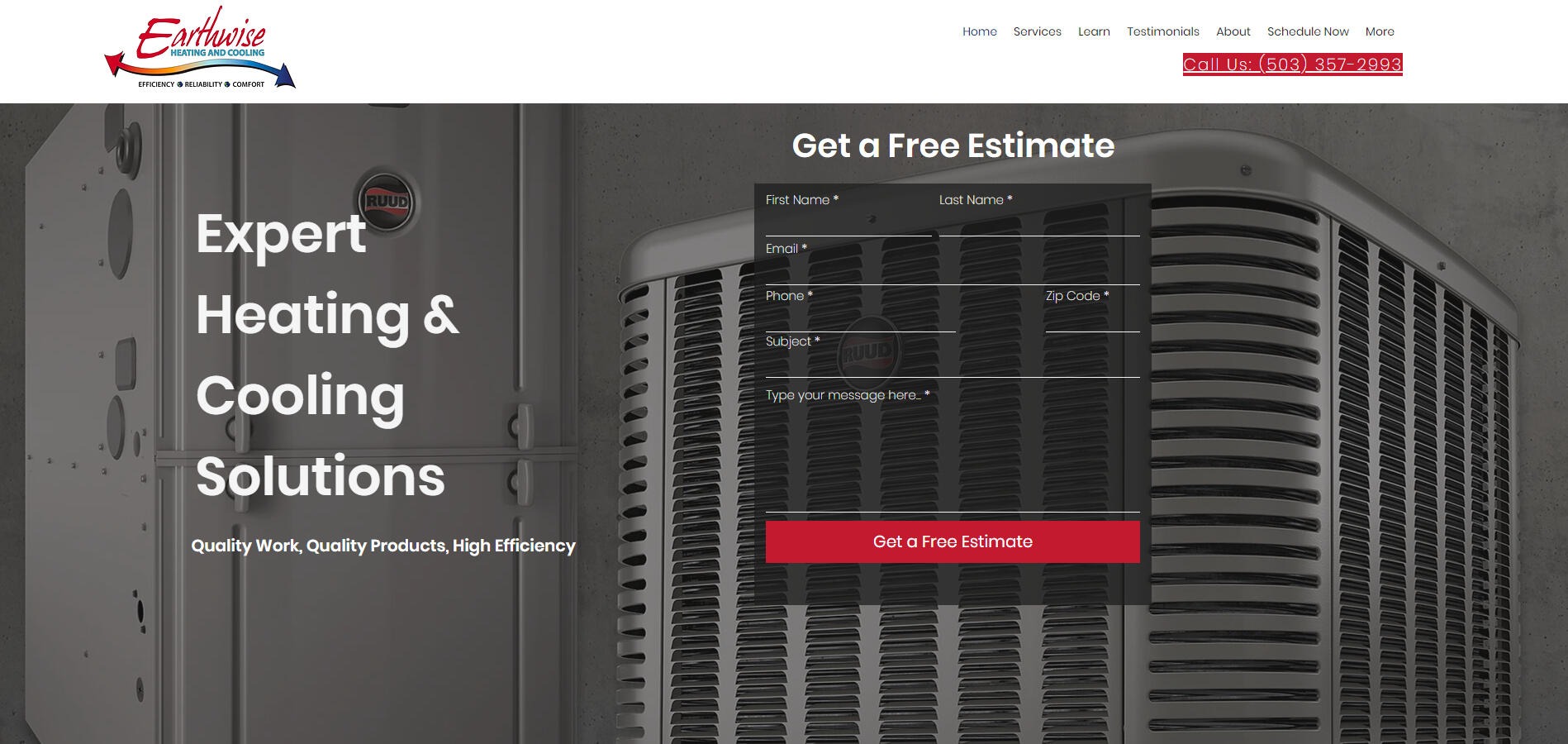 Earthwise Heating and Cooling Website Relauch